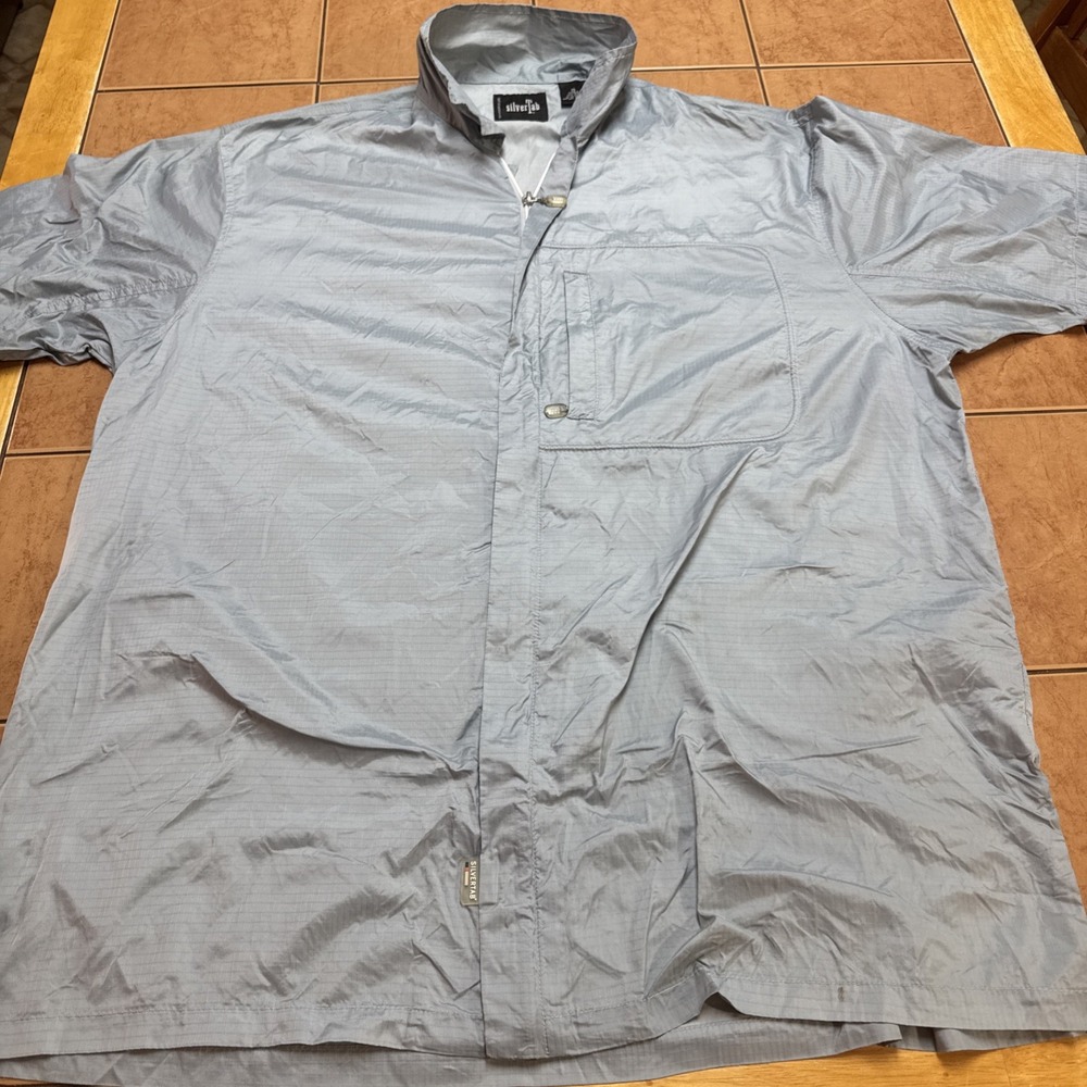 Men's Levi Strauss Silver Tab Windbreaker Nylon Full Zip Jacket Sz XL Vintage